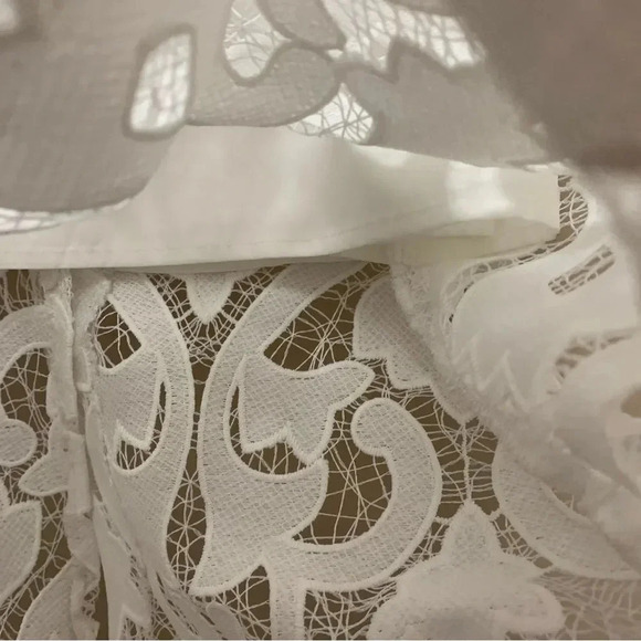 Milly Bridget Guipure Lace Dress Size 6 White Ecru NWT New - Picture 9 of 14